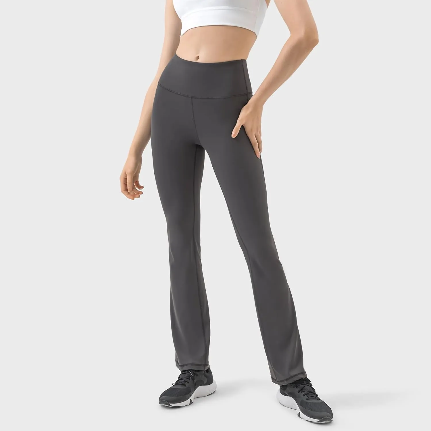 20"/ 25"/ 30" High Waisted Yoga Leggings No Front Seam Compression Workout Leggings/Flared Pants/Warm Leggings