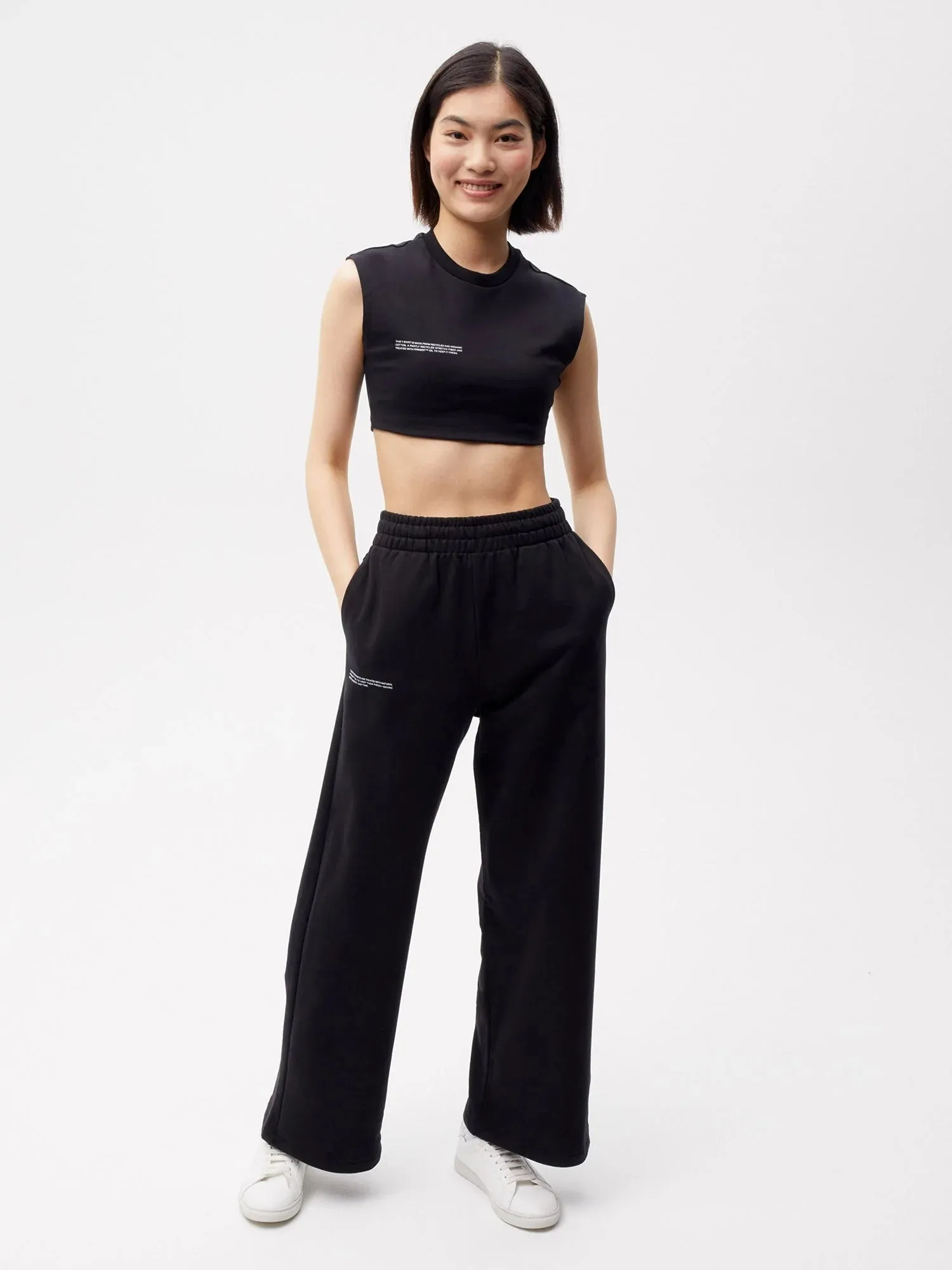 365 Straight Leg Track Pants—black