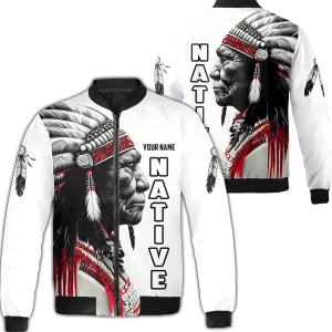 Camelliaa Shop Personalized Native American Casual Bomber Jacket S-5XL, native american jacket, mens native print jacket