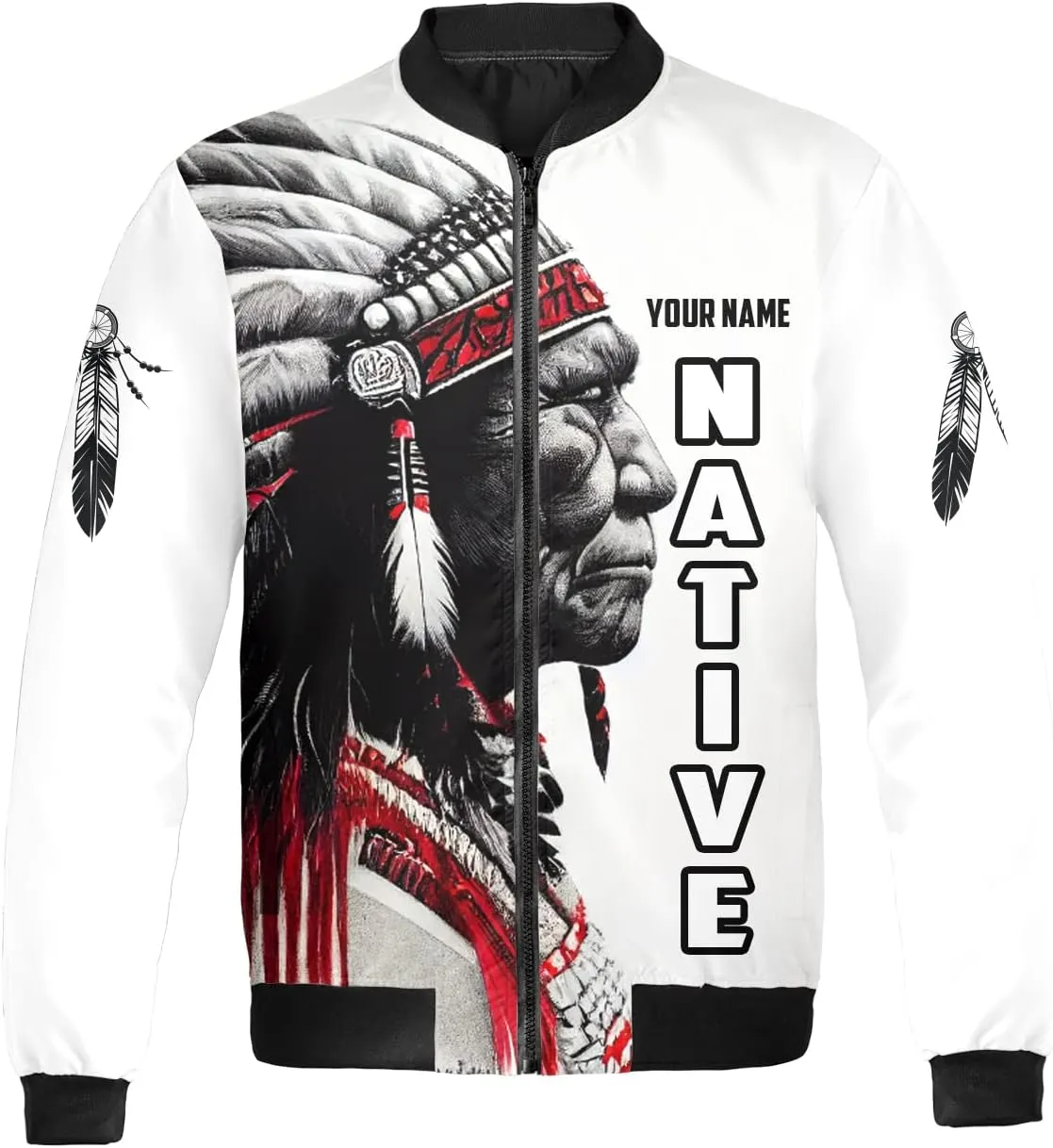 Camelliaa Shop Personalized Native American Casual Bomber Jacket S-5XL, native american jacket, mens native print jacket
