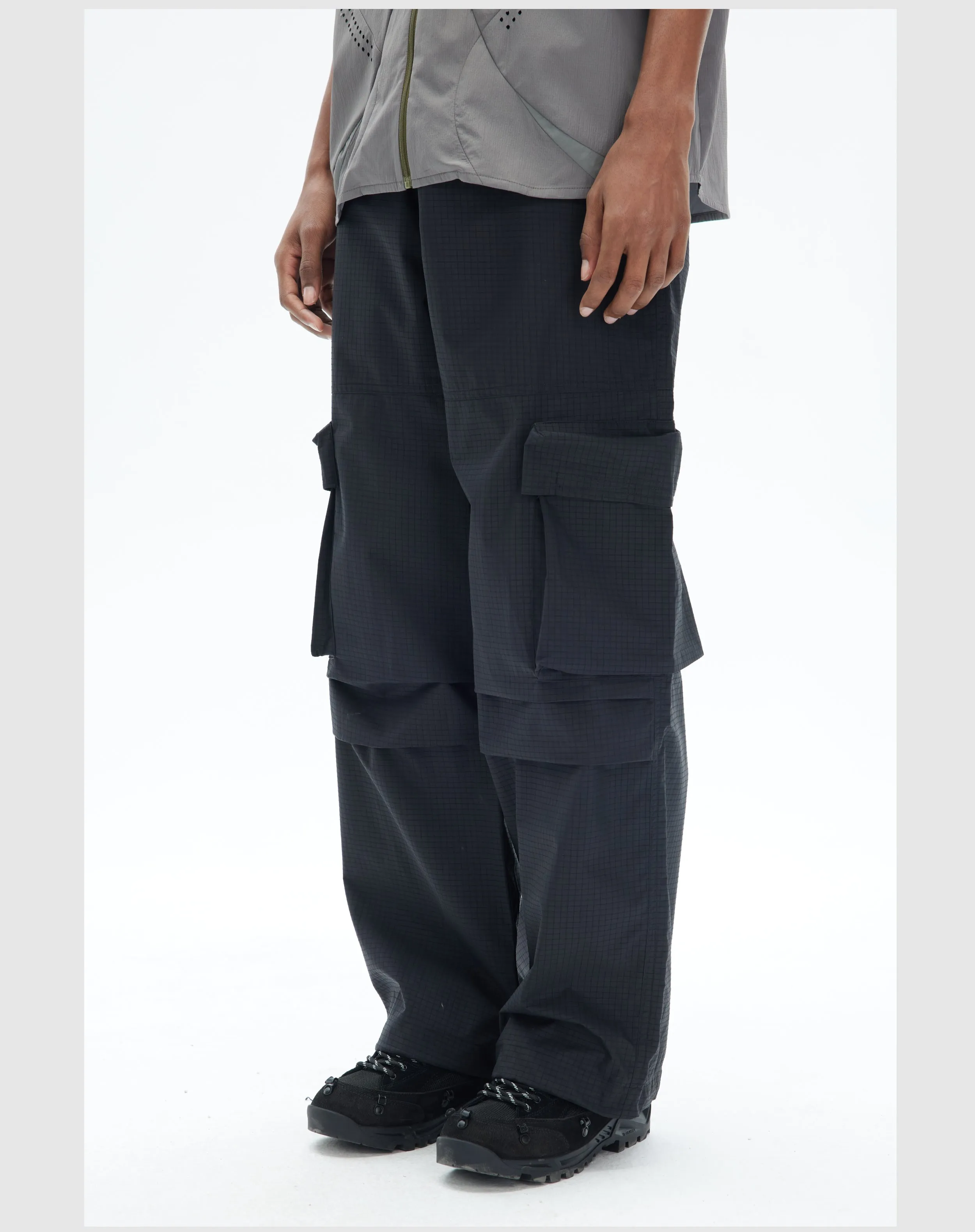 Casual wide-leg straight pants