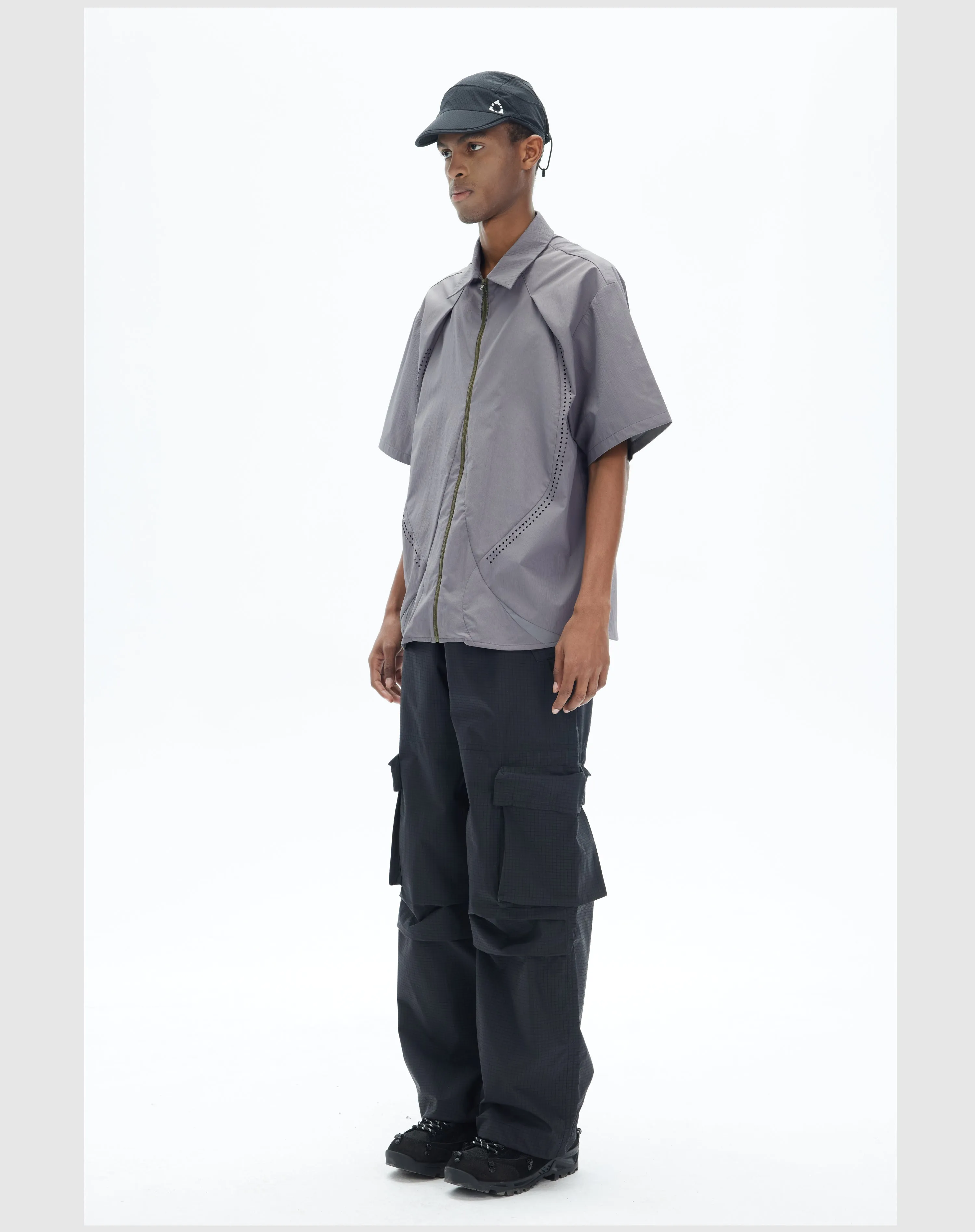Casual wide-leg straight pants