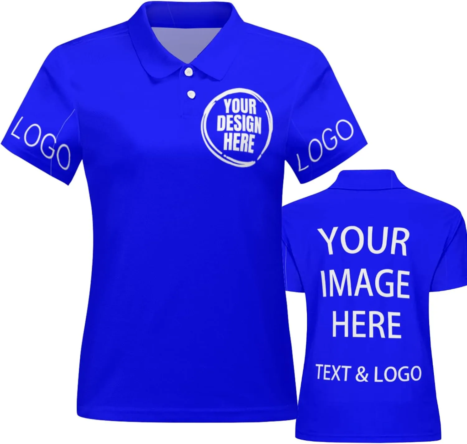 Custom Polo Shirts for Women Customize Your Text Custom Company Logo Personalized Short Sleeve for Sports
