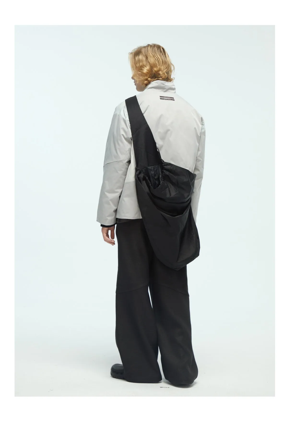 Heavy wool casual wide-leg straight pants