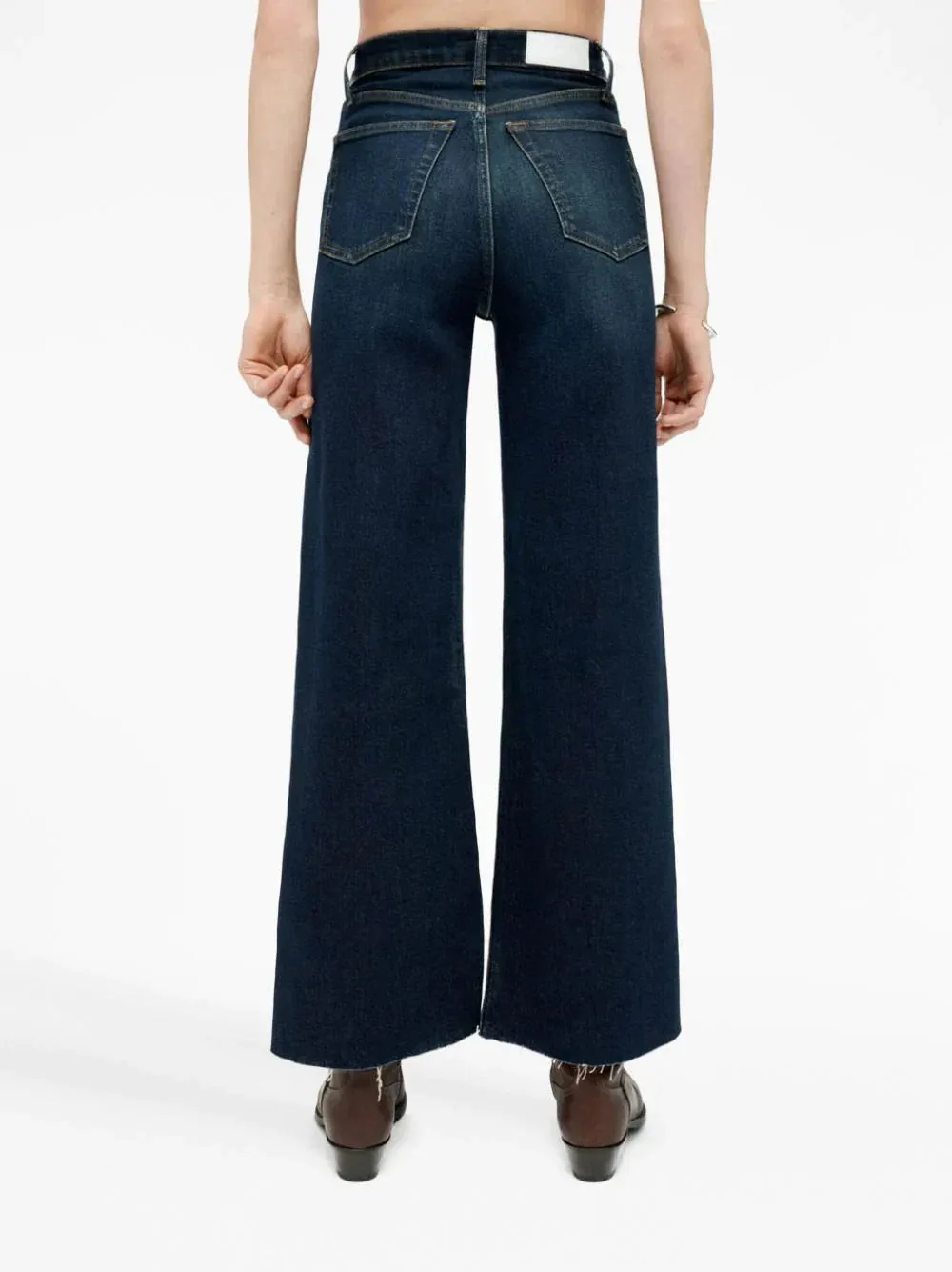 High Rise Wide Leg Cropped Jeans