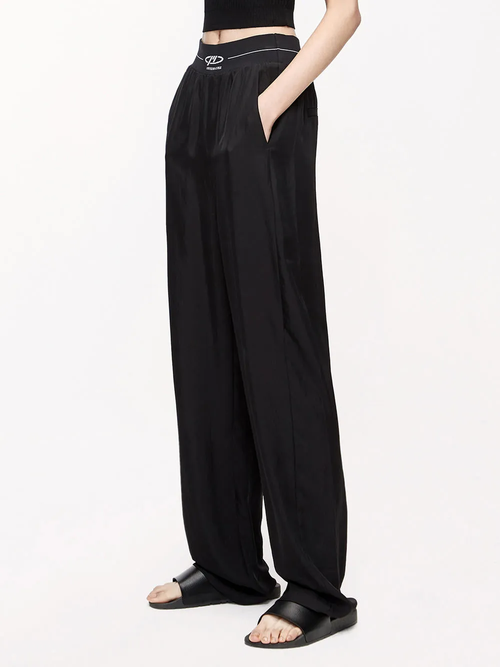 Logo Straight Casual Pants