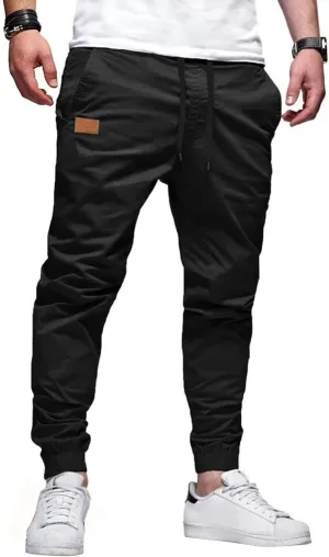 Men's Casual Joggers Pants Chino Hiking Outdoor Pants Cotton Sweatpants Pants for Running