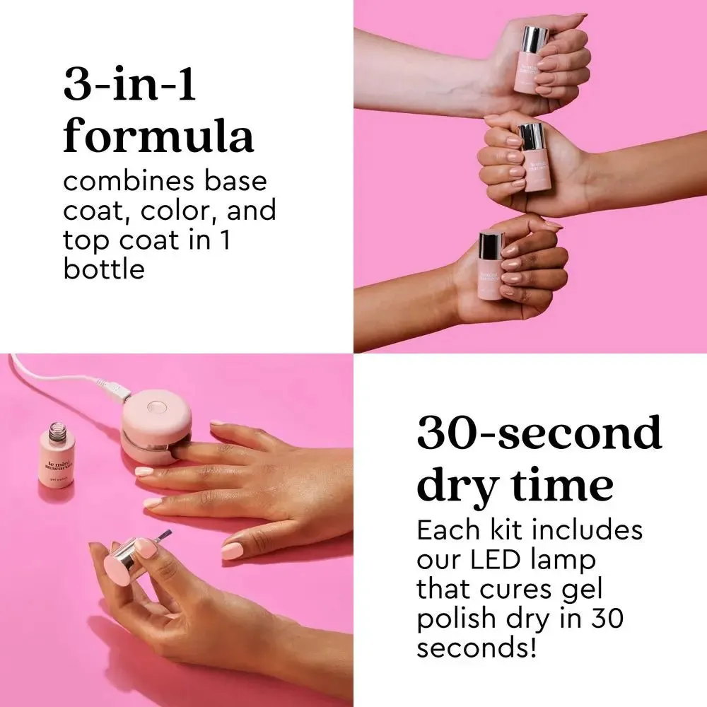 New - Le Mini Macaron Gel Nail Polish Kit - Licorice - 5ct
