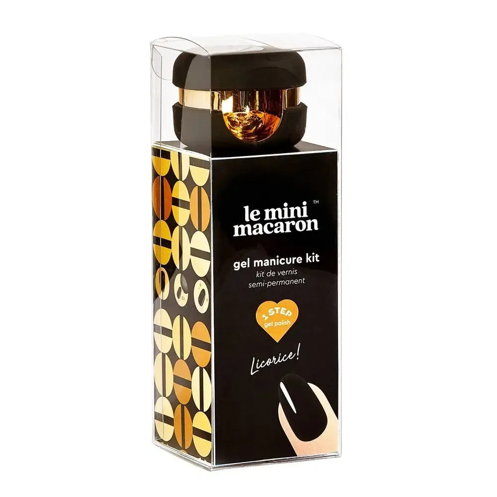 New - Le Mini Macaron Gel Nail Polish Kit - Licorice - 5ct