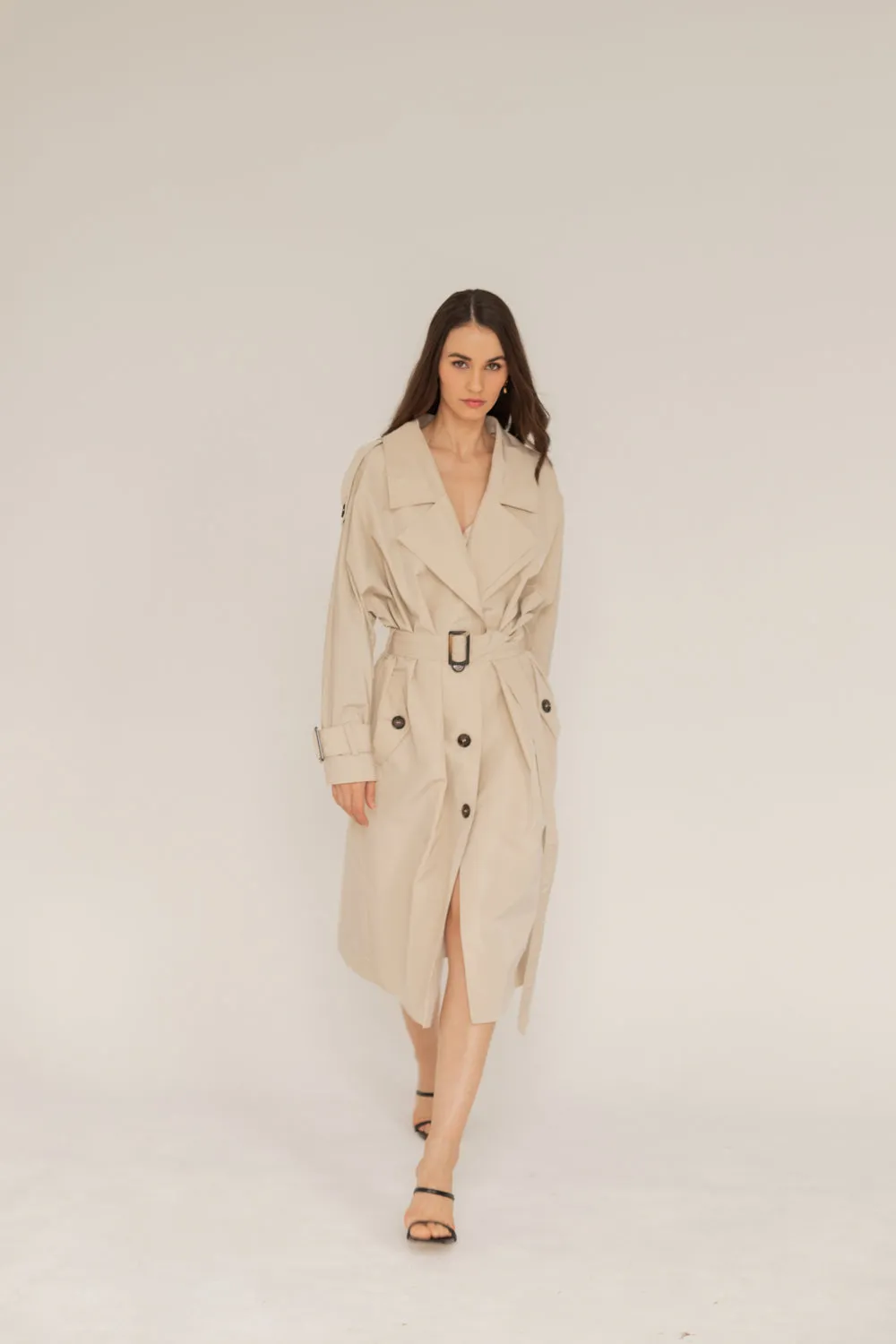 Oversize Trench Coat Light Beige