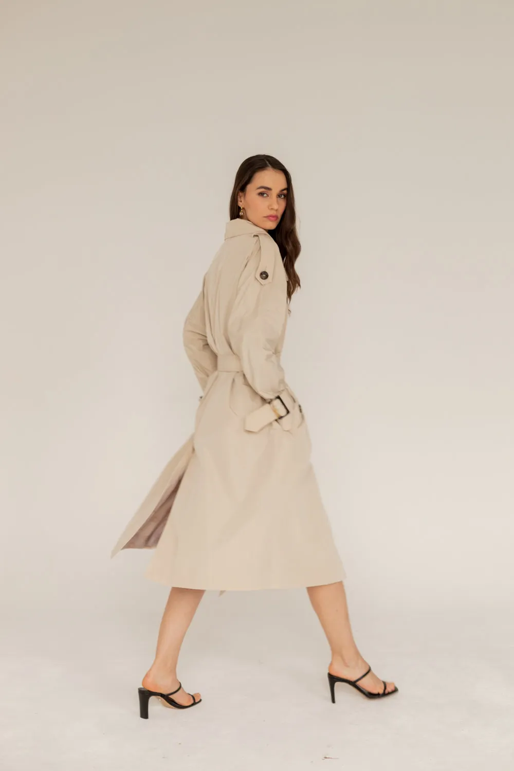 Oversize Trench Coat Light Beige