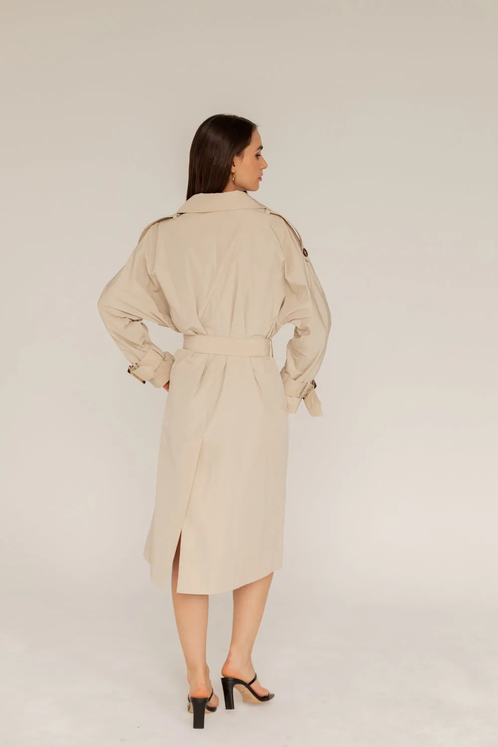 Oversize Trench Coat Light Beige