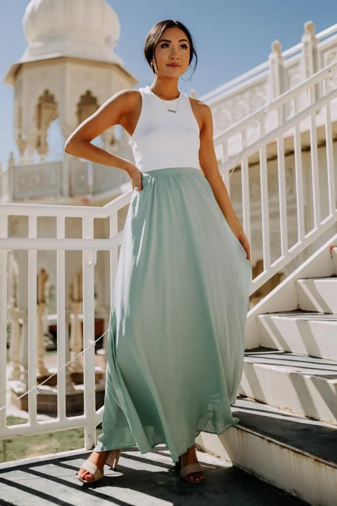 Penelope Maxi Skirt in Green