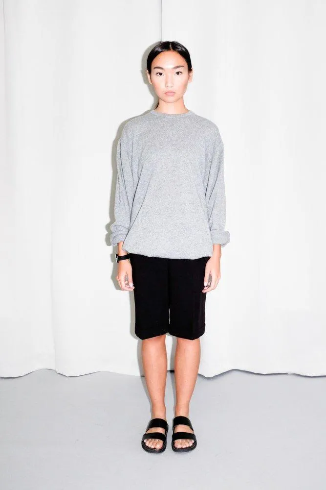 PURE CASHMERE GREY OVERSIZED COSY SWEATER