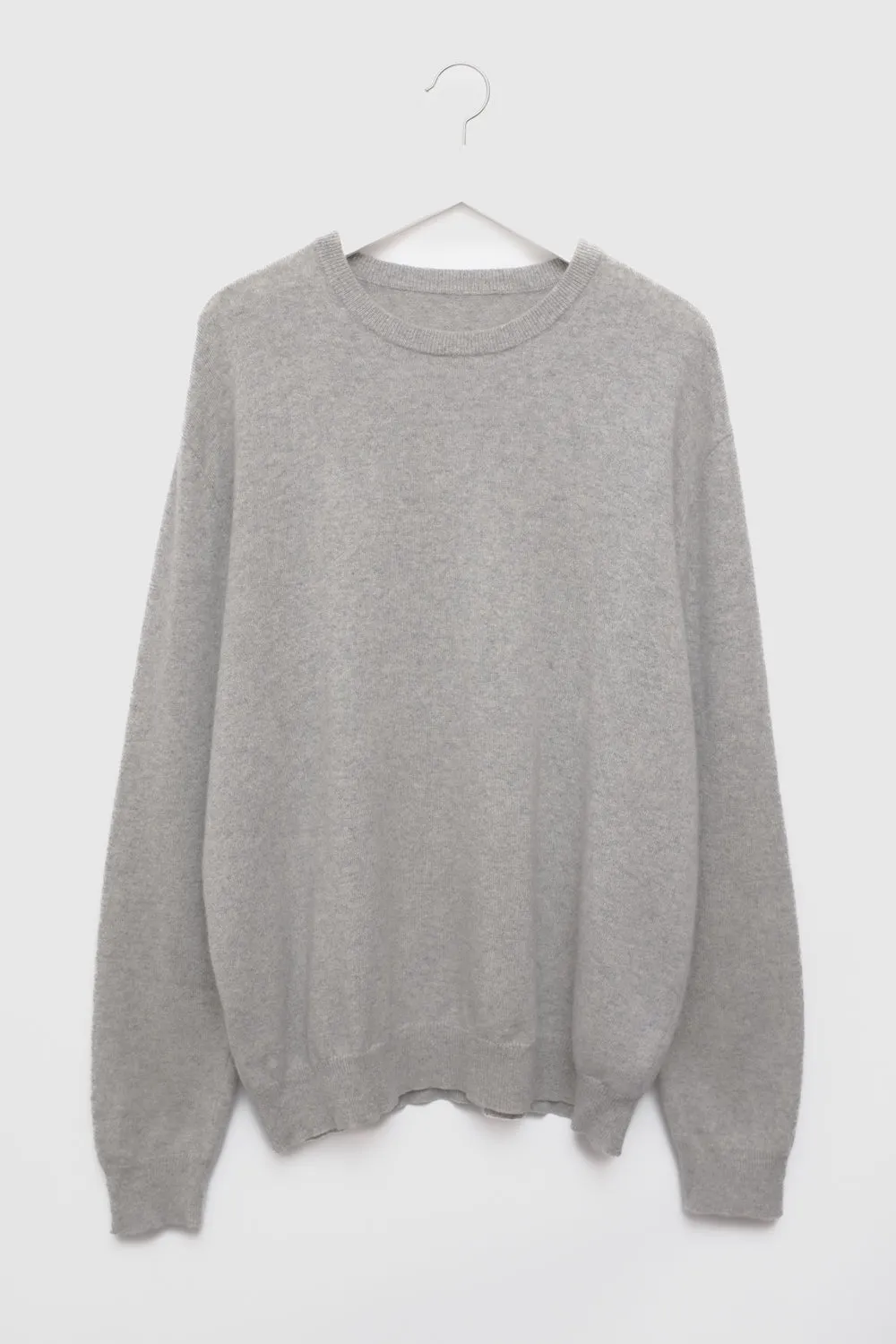 PURE CASHMERE GREY OVERSIZED COSY SWEATER