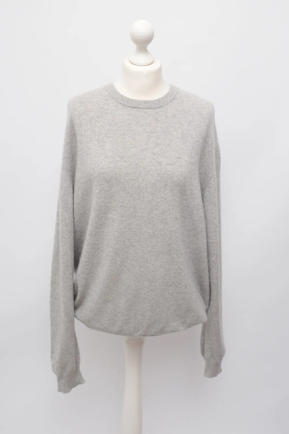 PURE CASHMERE GREY OVERSIZED COSY SWEATER