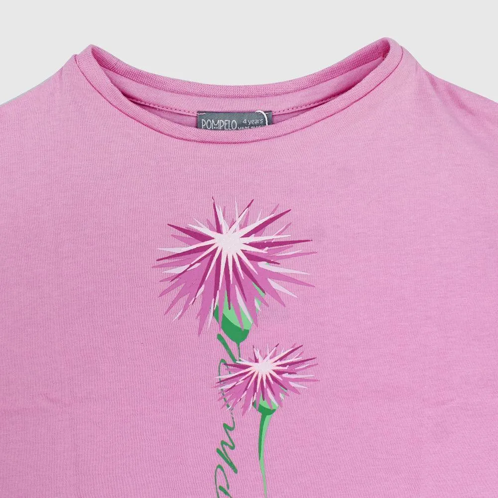 Ruffled Sleeved Cropped T-Shirt