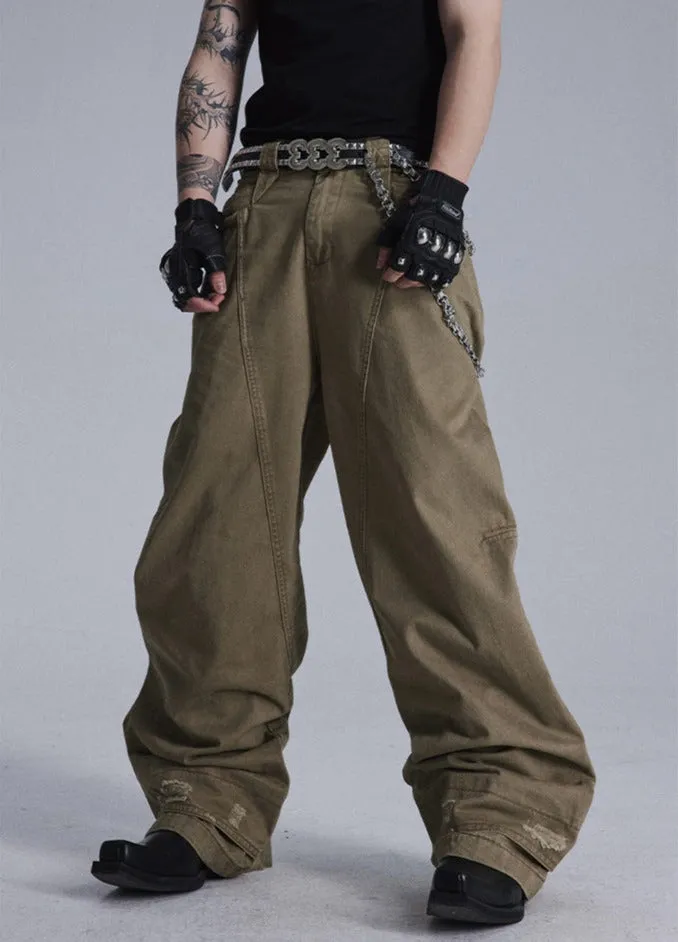 Straight casual pants