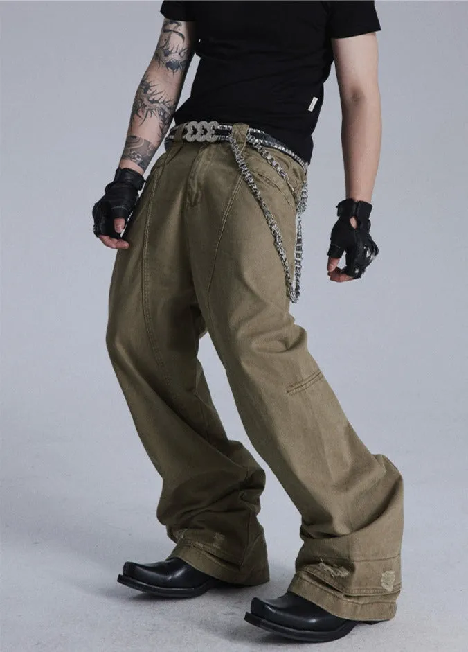 Straight casual pants