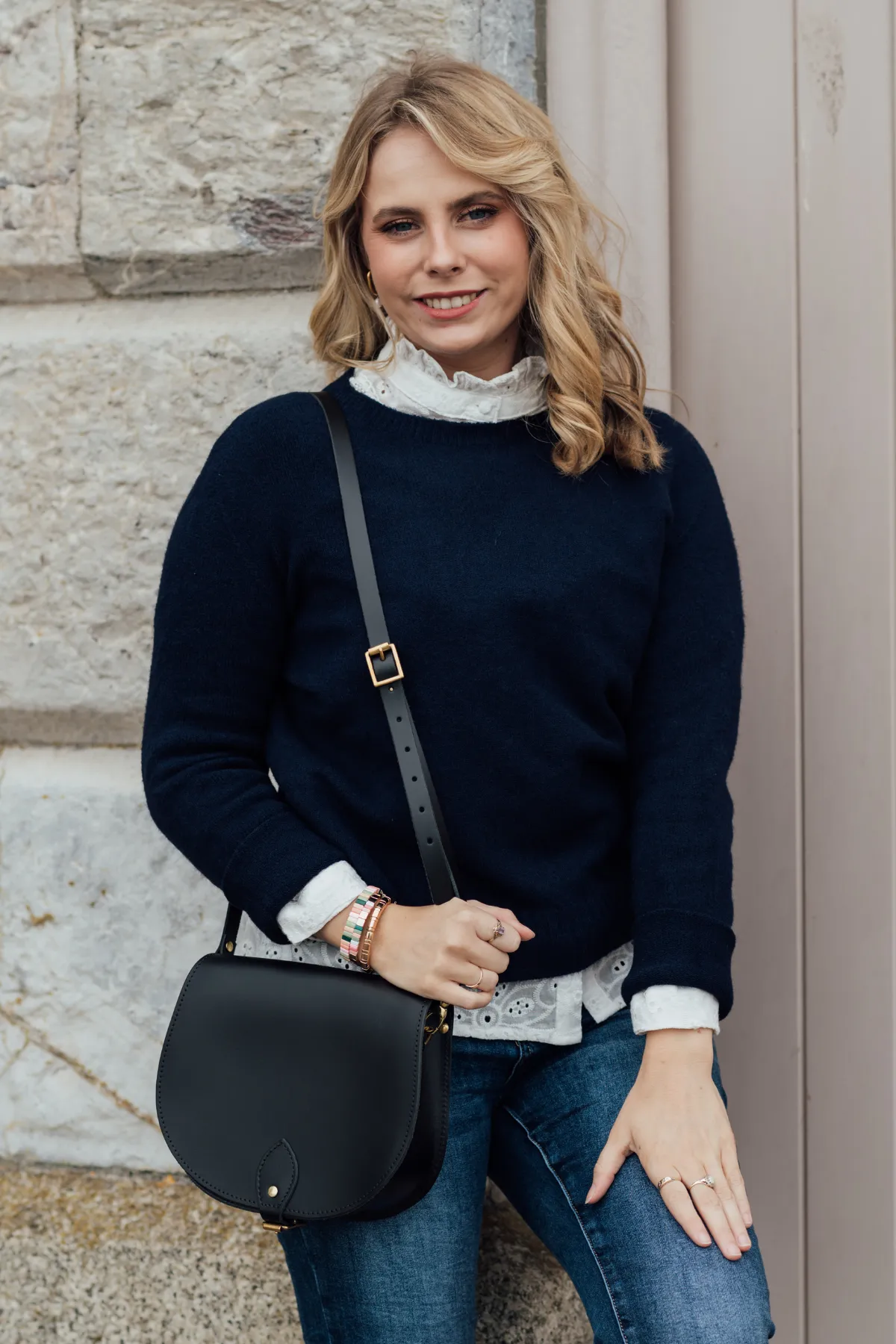 Susie Classic Crew Knit | Navy