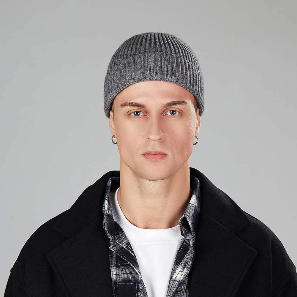 Trawler Beanie Watch Hat Roll-up Edge,Fisherman Ski Winter Warm Knit Caps Unisex