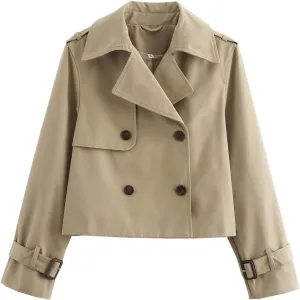 Trench Coat for Women, Short Trench Coat, Cropped Trench Coat for Women, Short Trench Coat for Women 2024