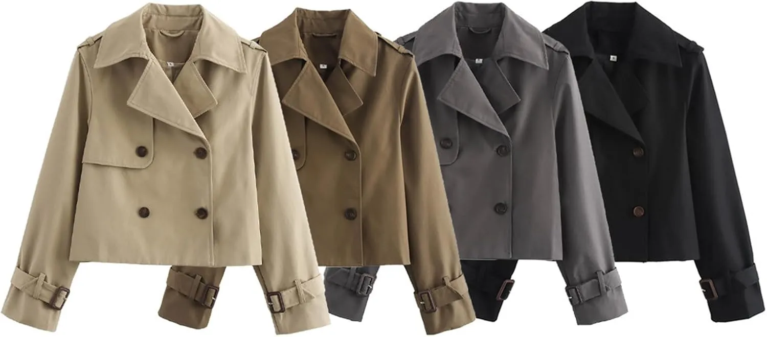 Trench Coat for Women, Short Trench Coat, Cropped Trench Coat for Women, Short Trench Coat for Women 2024
