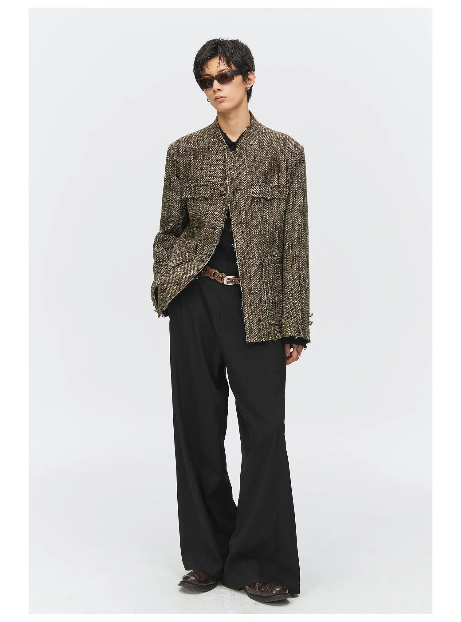 Waistband Wide Leg Casual Pants