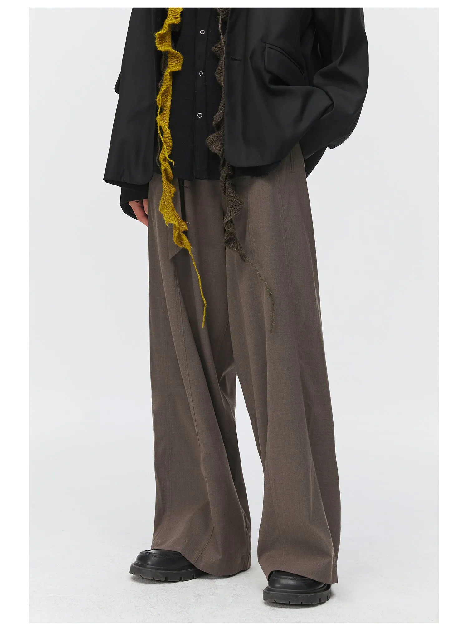 Waistband Wide Leg Casual Pants