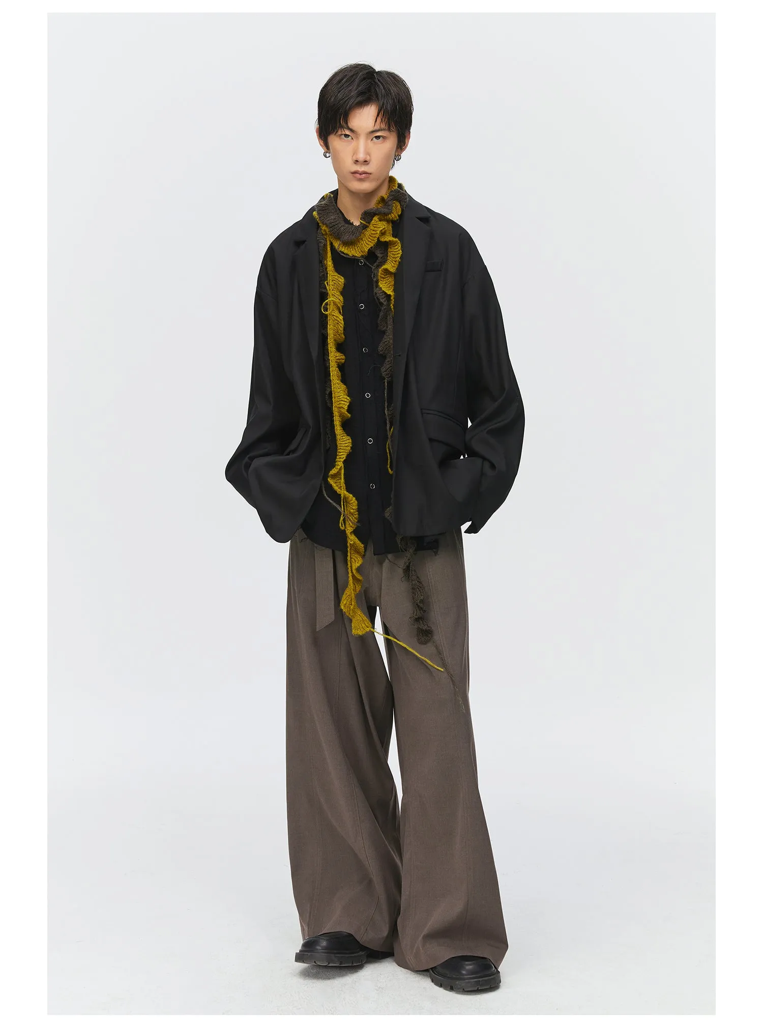 Waistband Wide Leg Casual Pants