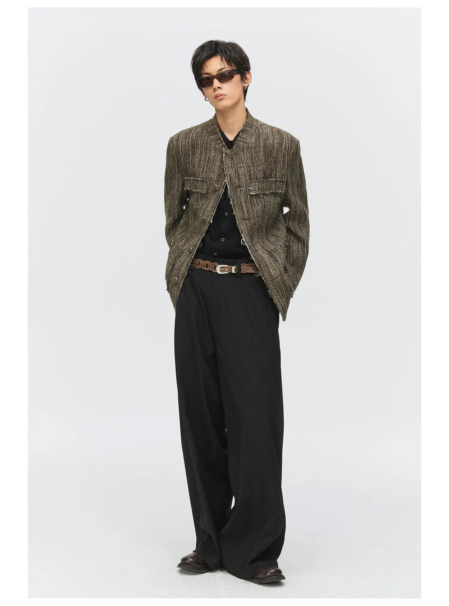 Waistband Wide Leg Casual Pants
