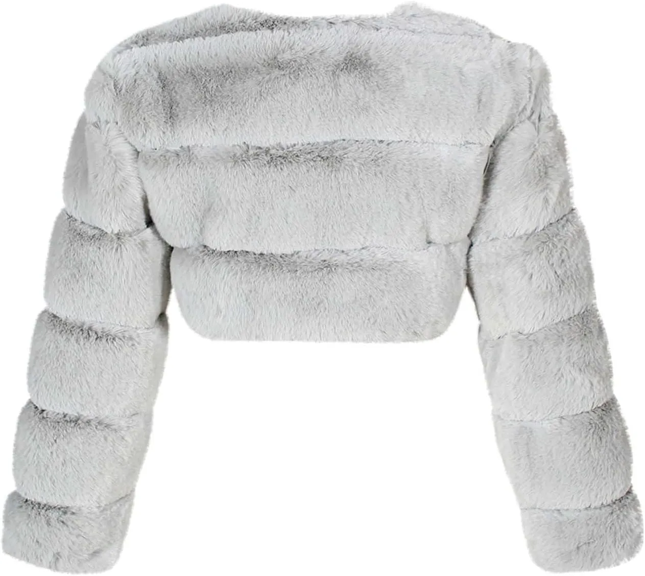 Women's 2024 Winter Coats Fleece Cropped Jacket Faux Fur Long Sleeve Cardigan Shaggy Warm Outerwear Fall Y2K Clothes