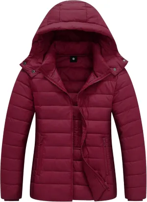 Women's Waterproof Puffer Jacket Quilted Warm Winter Coat Ultra Light Weight Short Down Jacket